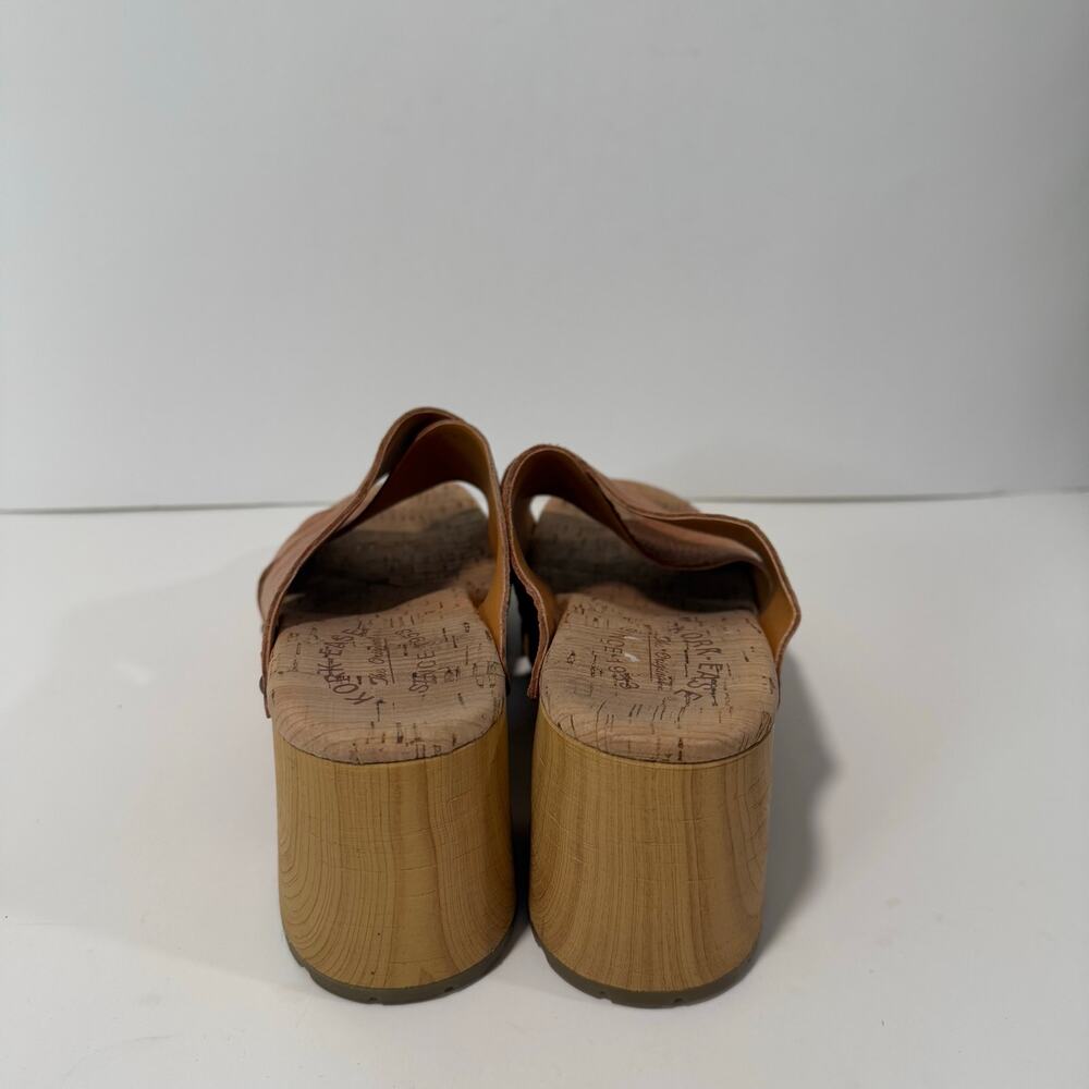 Kork-Ease Suede Crossband Clog Heels in Chestnut - Picture 4 of 7